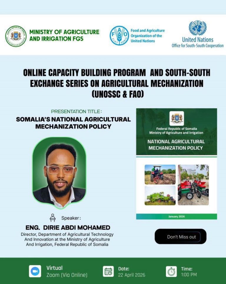 Online Capacity Building Program and South South Exchange Series on Agricultural Mechanization